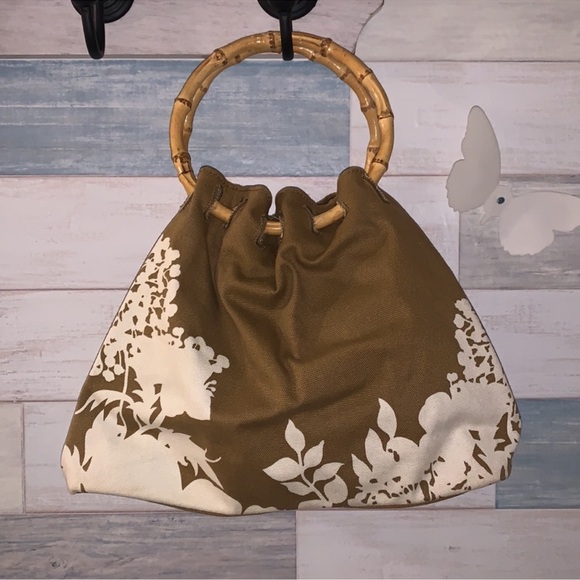 Banana Republic Canvas Bamboo Handbag - Picture 3 of 10